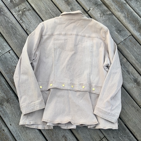 DG 2 by Diane Gilman Peplum Jean Jacket 2 in 1 - Picture 7 of 7